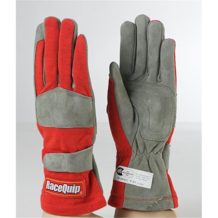 Racequip 351016 One Layer SFI-1 Race Glove; Red - Extra Large RQP-351016